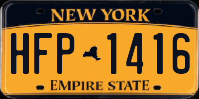 NY license plate HFP1416