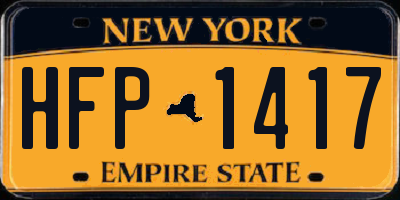 NY license plate HFP1417