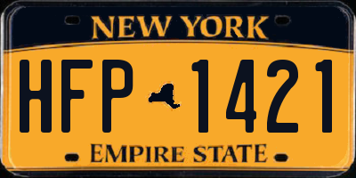 NY license plate HFP1421