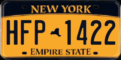NY license plate HFP1422