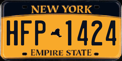 NY license plate HFP1424