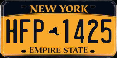 NY license plate HFP1425