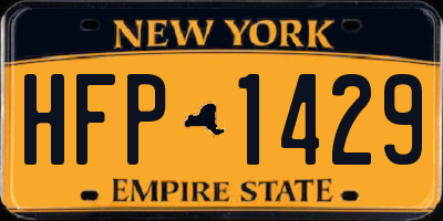 NY license plate HFP1429