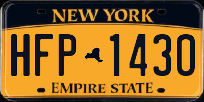NY license plate HFP1430
