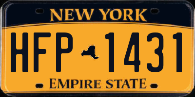 NY license plate HFP1431