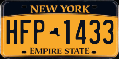 NY license plate HFP1433