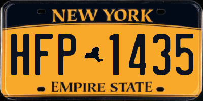 NY license plate HFP1435