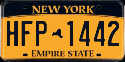 NY license plate HFP1442