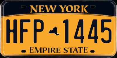 NY license plate HFP1445