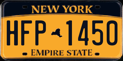NY license plate HFP1450