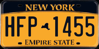NY license plate HFP1455