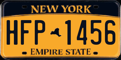 NY license plate HFP1456