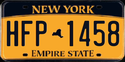NY license plate HFP1458