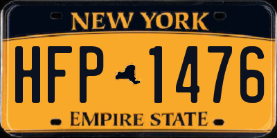 NY license plate HFP1476