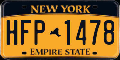NY license plate HFP1478