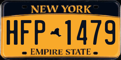 NY license plate HFP1479