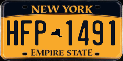 NY license plate HFP1491