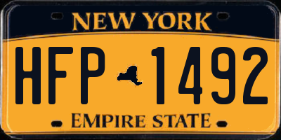 NY license plate HFP1492