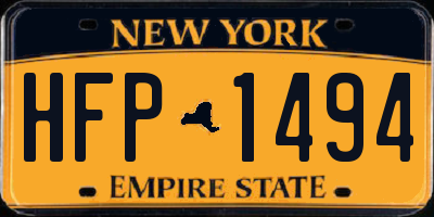 NY license plate HFP1494