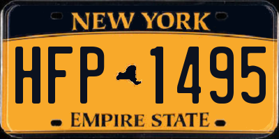 NY license plate HFP1495