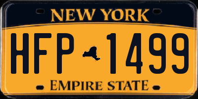 NY license plate HFP1499