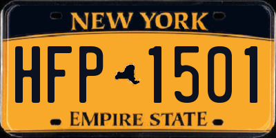 NY license plate HFP1501