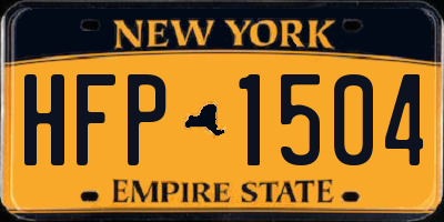 NY license plate HFP1504