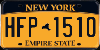 NY license plate HFP1510