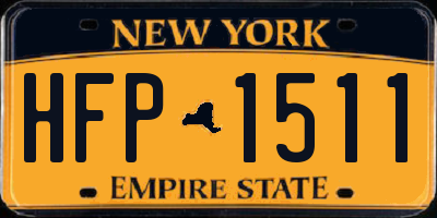 NY license plate HFP1511