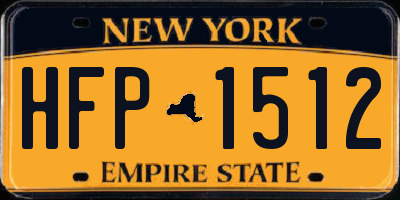 NY license plate HFP1512