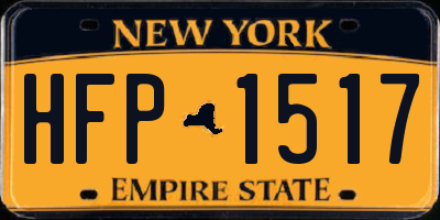 NY license plate HFP1517