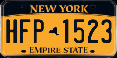 NY license plate HFP1523