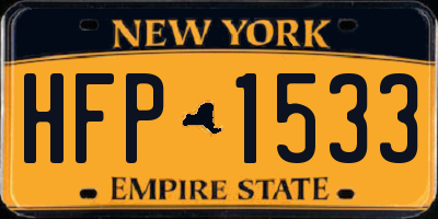 NY license plate HFP1533