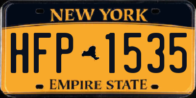 NY license plate HFP1535