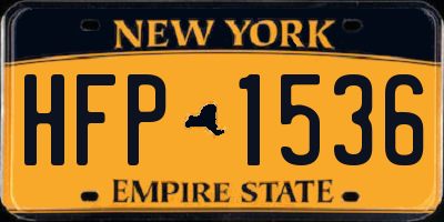 NY license plate HFP1536