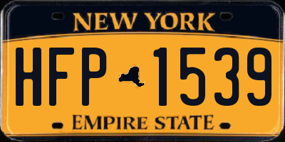 NY license plate HFP1539
