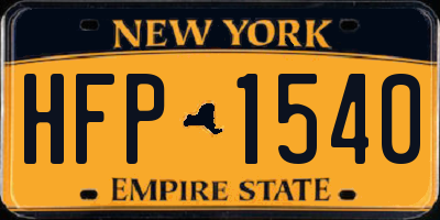 NY license plate HFP1540