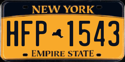 NY license plate HFP1543