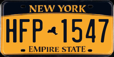 NY license plate HFP1547