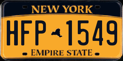 NY license plate HFP1549