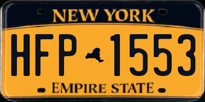 NY license plate HFP1553