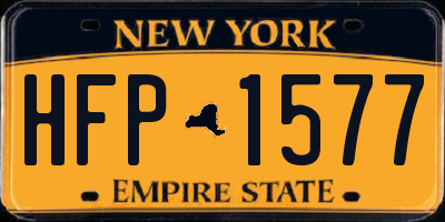 NY license plate HFP1577