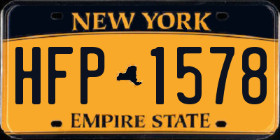 NY license plate HFP1578