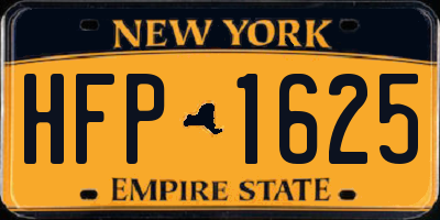 NY license plate HFP1625
