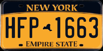 NY license plate HFP1663