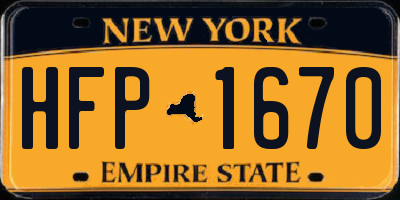 NY license plate HFP1670