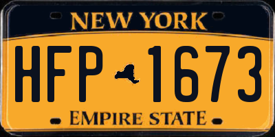 NY license plate HFP1673