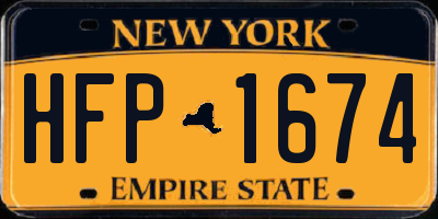 NY license plate HFP1674