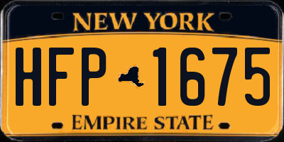 NY license plate HFP1675