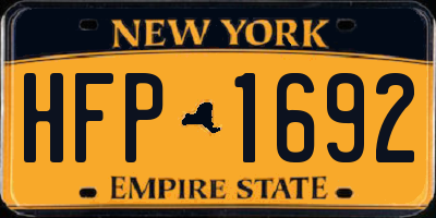 NY license plate HFP1692